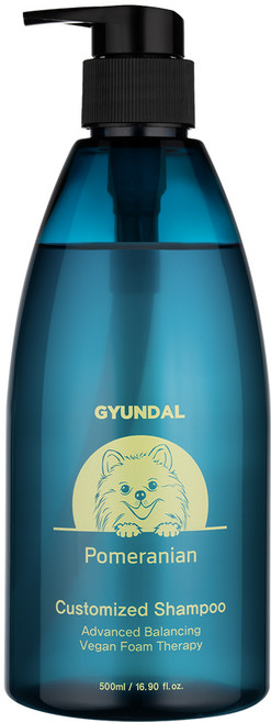 견달 포메라니안 전용 어드밴스드 밸런싱 커스터마이즈드 강아지 천연 저자극 애견 샴푸 린스 겸용, 1개, 500ml