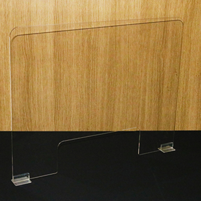 국산 고정형 1인 투명 아크릴 칸막이 가림판 비말차단 가림막 차단막 위생 가리개 식당 테이블 책상 음식점 학원 병원 학교 도서관 독서실 (595x450 3/5T), 고정 창구형