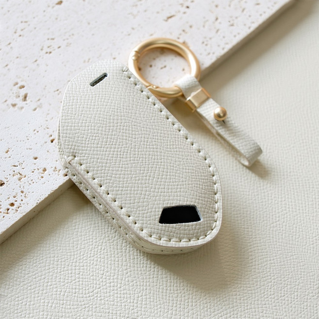 트니르 기아 호환 차 키케이스 더뉴 쏘렌토 스포티지 카니발 더뉴 K5 EV6 EV3 K8 신형 7버튼 9버튼 천연 소가죽 + 키링 키홀더 선물박스, 기아O타입(7버튼), 아이보리