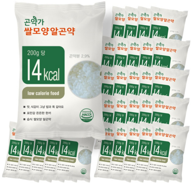 곤약가 쌀모양알곤약 곤약쌀 곤약미 14kcal, 200g, 30개