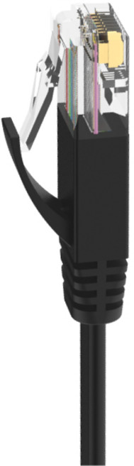 POLYWELL CAT6 扁線 網路線 250MHz 傳輸率, 黑色,1米, 1個, 1米