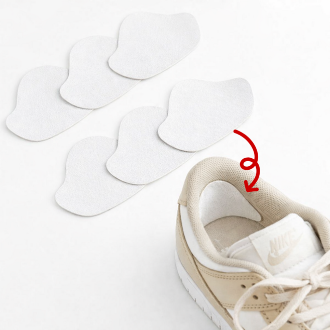 글로넥트 운동화 신발 뒤꿈치 까짐 접착식 수선 패드 6p, 1세트, 화이트
