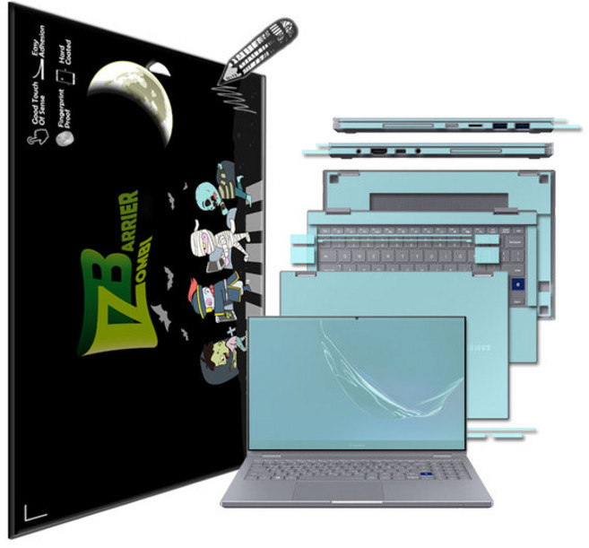 갤럭시북 플렉스알파13 종이질감 소프트액정+외부필름, 본품