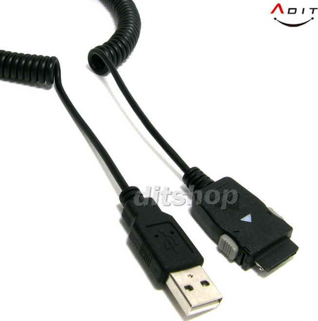 ADIT 표준 24핀 케이블 충전 및 데이터 전송 (스프링 타입) 옛날 핸드폰 충전기, 1개, AA0323, 3m