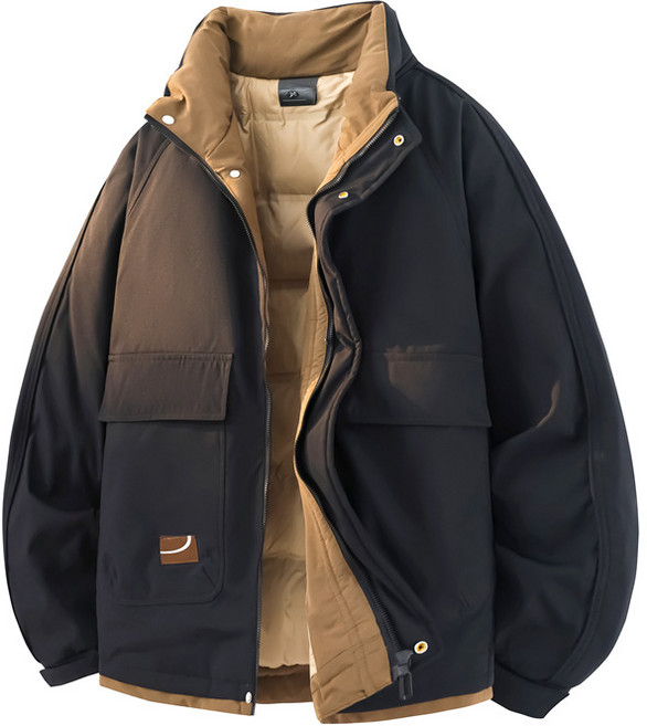 스타일닥터 남성 오리털 패딩 겨울 하이넥 점퍼 스타일리시 방풍 패딩