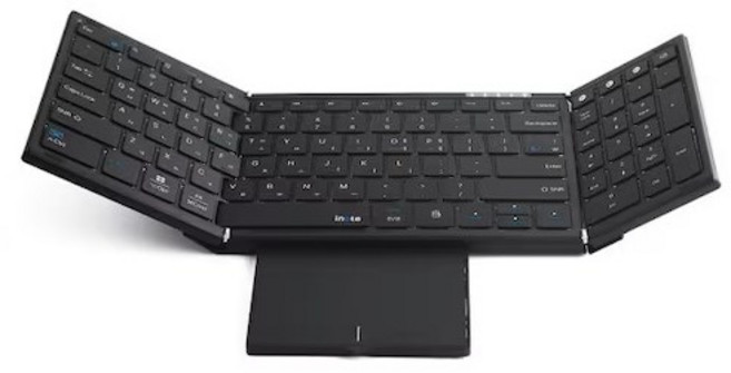 아이노트 블루투스 무선 접이식 키보드 + 터치패드 세트, 블랙컬러, XK907B, 제조사축