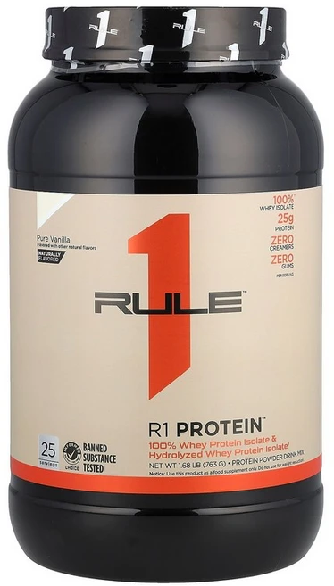 Rule One Proteins R1 단백질 파우더 드링크 믹스 퓨어 바닐라 763g(1.68lb) Proteins (룰 원 프로틴) - 쿠팡
