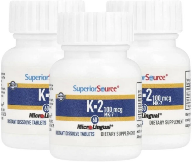 슈페리어쏘스 비타민K-2 100mcg 빠르게 용해되는 녹여먹는 60정, 3개 - 쿠팡
