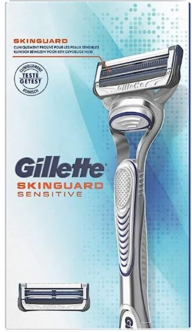 질레트 스킨가드 센서티브 면도기 본체 + 면도날 2개 세트, 1세트