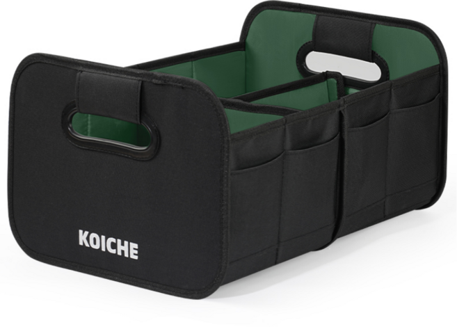 코이체 베이직 라인 접이식 자동차 트렁크 정리함, 그린