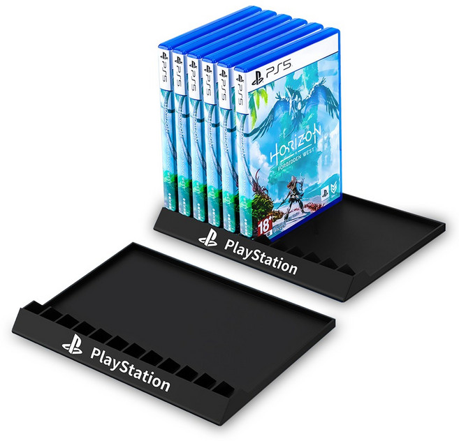 PS4 PS5 게임타이틀 CD 수납 진열 보관 거치대 12p, 블랙, 1개
