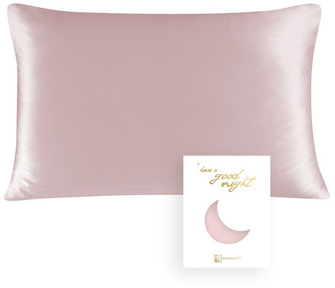 천연 멀베리 실크 베개 커버 지퍼 22MM 전면 실제 및 후면 Lenzing Tencel 패브릭 1팩