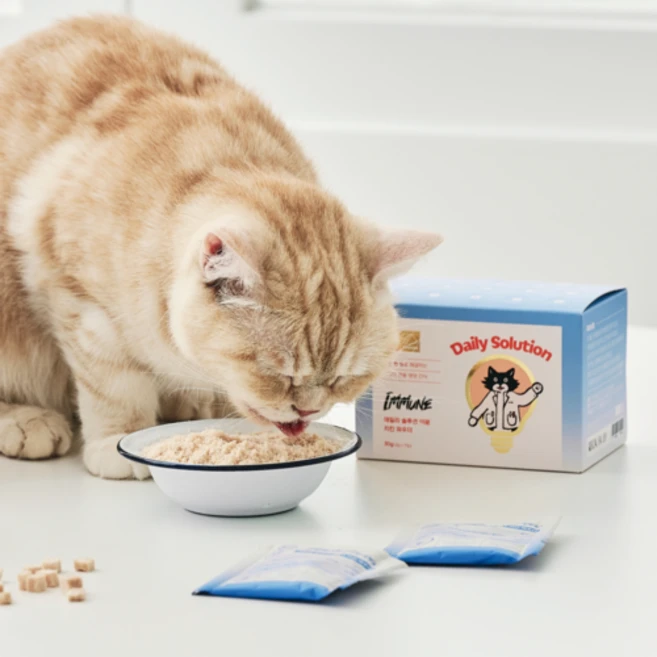 닥터펠리스 고양이 데일리 솔루션 이뮨 파우더 영양제, 15회분, 면역/항산화, 1개 - 쿠팡