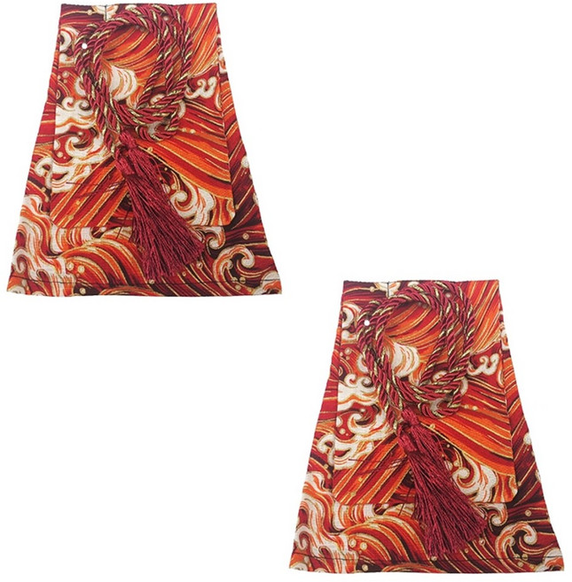 발통마켓 자동차 사무라이 야쿠자 튜닝 기어 커버, 2개, 파도(레드)