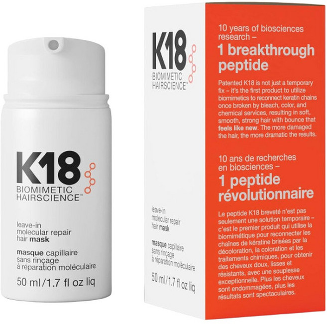 K18 고농축 영양팩 마스크 리페어 헤어 리브인 몰레큘러 50ml, 1개