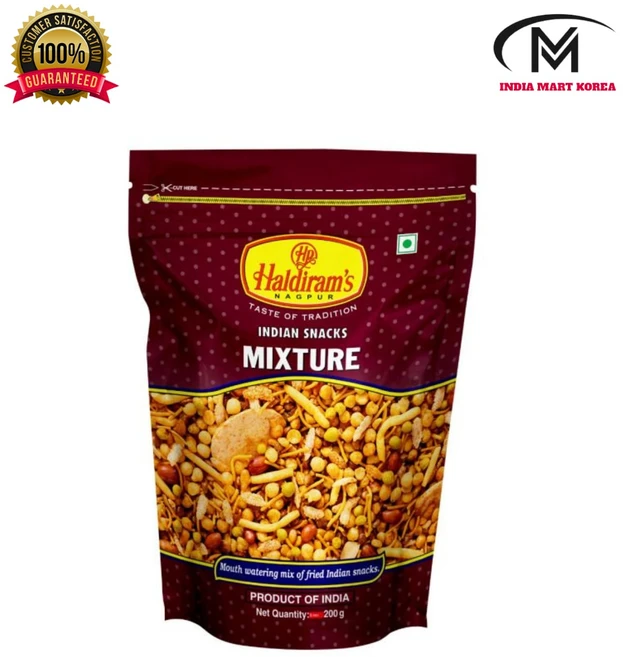 HALDIRAM INDIAN SNACKS MIXTURE 믹스쳐 200G1개, 200g, 4개 - 쿠팡