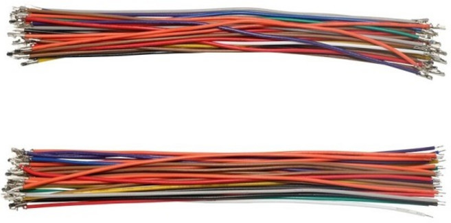 100pcs HY2.0 커넥터 터미널 와이어 전자 케이블 하우징이없는 단일/이중 헤드 26AWG, 01 Single Head, 02 10CM, 09 Brown