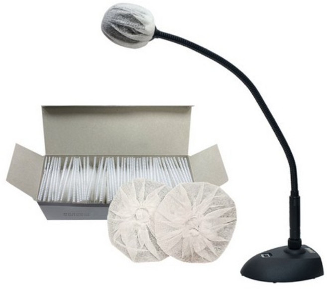 구즈넥 헤드셋 마이크용 일회용 위생커버 낱개포장 10매 100매 1BOX 안내데스크 콜센터 휴계소 관공서 은행 병원, 4.M사이즈(14T) 100매