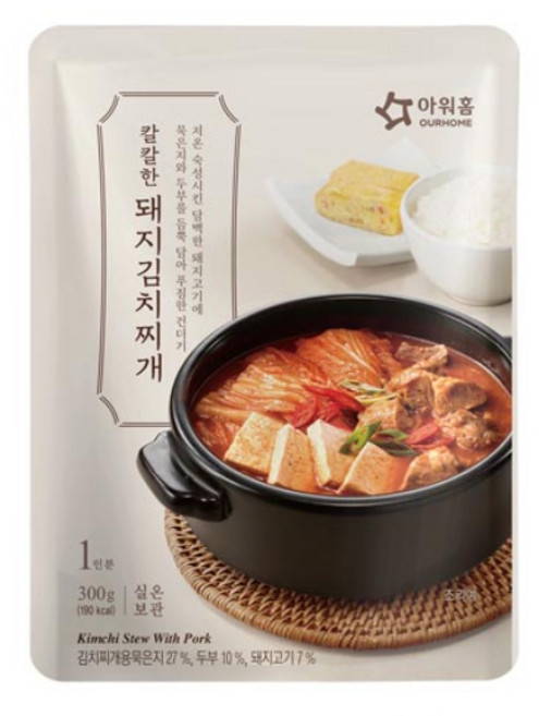 아워홈 칼칼한 돼지김치찌개 300g x3개, 3개