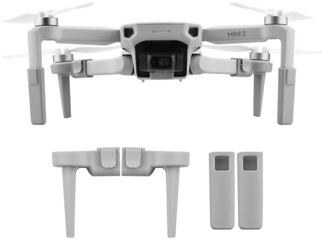 DJI용 드론 랜딩 스키드 프레임 바디 하부 보호 악세사리 Mini 4K / Mini SE / Mini 2 / Mavic Mini, 1개, (미니) 스키드그레이