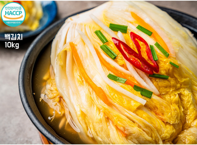 [HACCP 인증] 강원도 고랭지 배추 청정 태백산 백김치 10KG, 1개