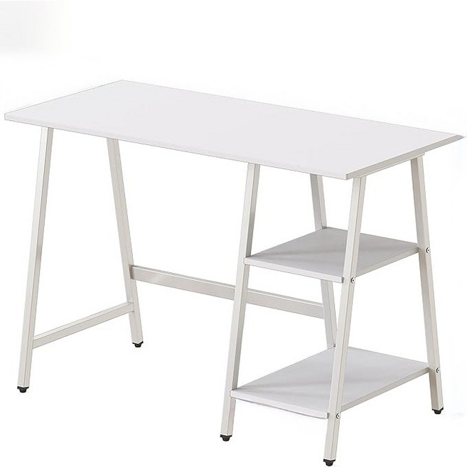 BuyJM低甲醛耐磨工作桌, 白色, 2層