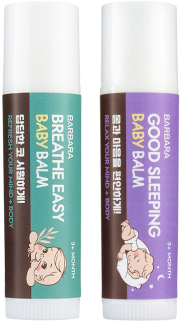 바르바라 브레이스이지 + 굿슬리핑 베이비밤 스틱 세트, 1세트