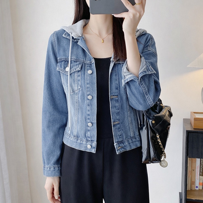 로렌미 라떼 카라넥 후드데님 자켓 S261223SS-6