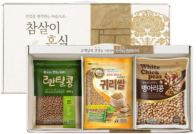 현대농산 건강 잡곡 3종 선물세트, 1세트