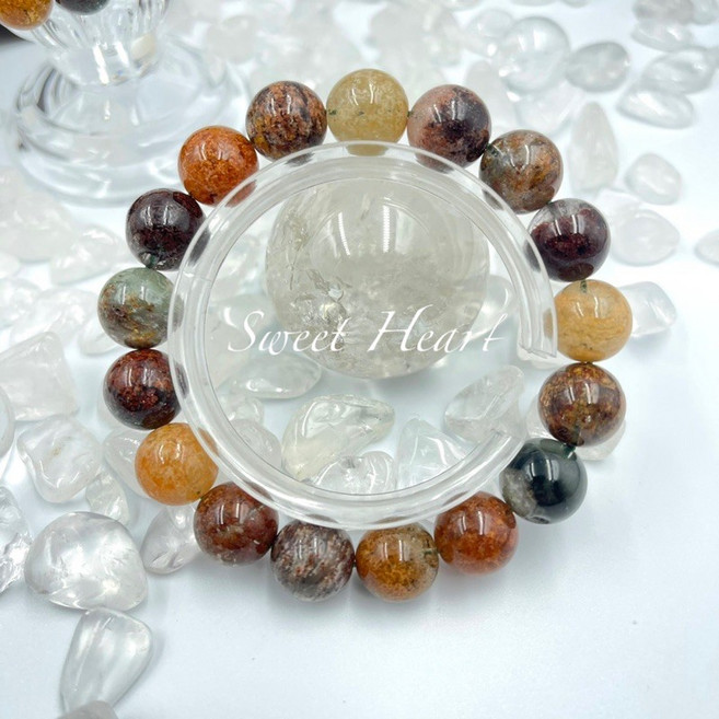 Sweet Heart 四季幽靈手鏈 大自然的瑰寶 精品原礦 彩幽靈招財聚財, 1個