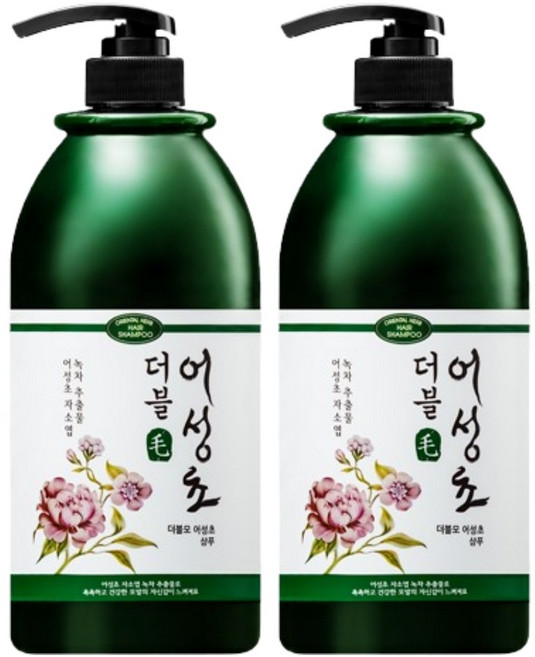 더블모 어성초 샴푸 플로럴향, 1L, 2개
