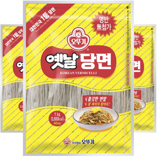 오뚜기옛날 당면, 1kg, 3개