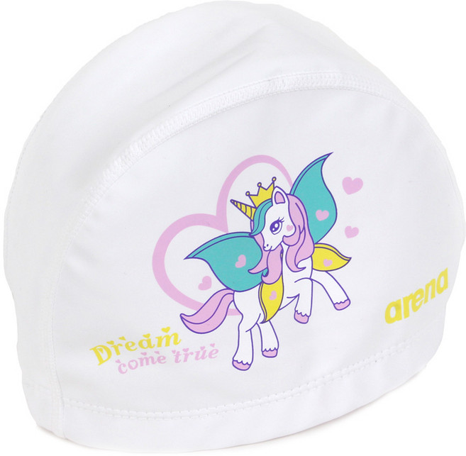 아레나 아동용 유니콘 실리콘 코팅 수영모자 수모 A5AC1AL52, 1개, 화이트