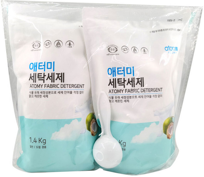 세탁세제 1.4kg *2개/가루세제/분말세제, 2개