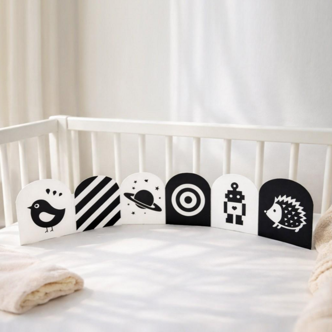 뚜뚜 아기 초점책 신생아 병풍 비주얼북, 흑백 초점책