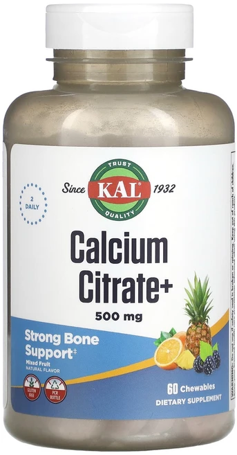 KAL 칼슘 시트레이트플러스 혼합 과일 츄어블 60정, 상품, 1개 - 쿠팡