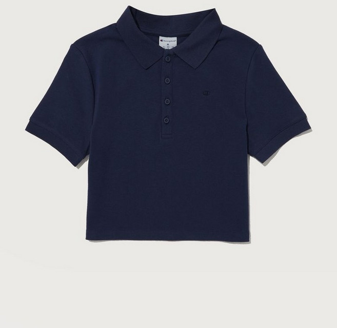매장정품 CHAMPION 여성 C로고 클래식 목티 크롭 반팔 티셔츠 Normal Navy CKTS4E064N2 288890
