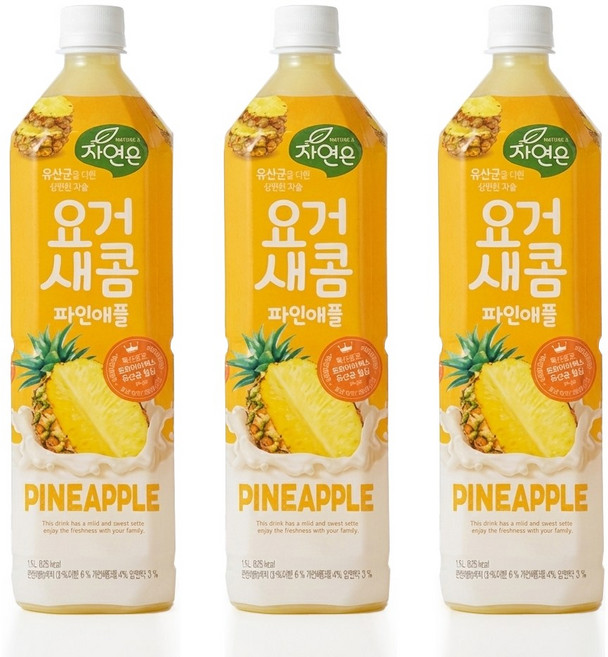 웅진 자연은 요거새콤 파인애플 1.5L, 2개