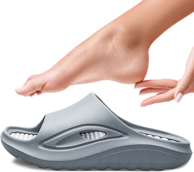 BodycoWe 발편한 아치 쿠션 패드 슬리퍼, 1개, 회색