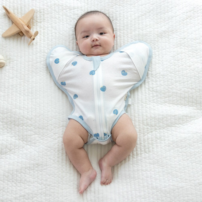 메르베 신생아 달잠 스와들 수트 2단스냅 순면 아기속싸개