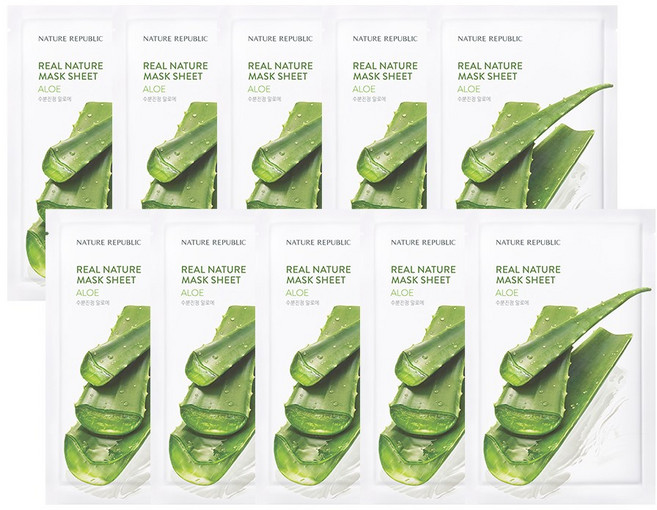 네이처리퍼블릭 리얼 네이처 알로에 마스크팩, 30개