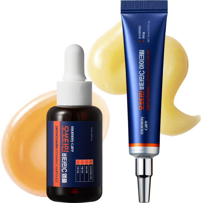 마미케어 오쏘타민 프리미엄 비타민C 고함량 기미 미백 토닝 명품 앰플15ml + 아이크림, 1세트