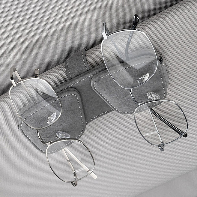 파인몰 차량용 안경클립 선바이저 선글라스 거치대, 그레이, 1개