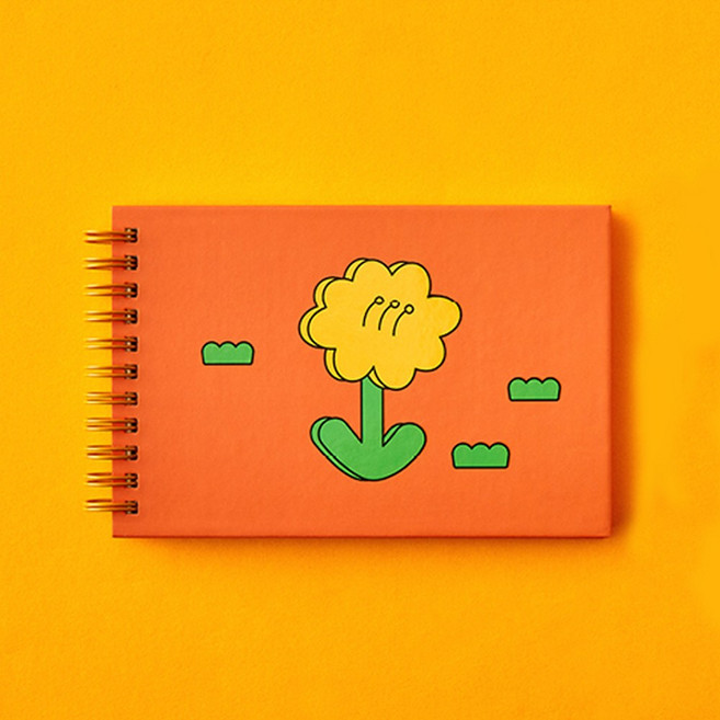 만년형 먼슬리 플래너 학생 스프링 와이드 수첩 (월간 라인노트), 플라워