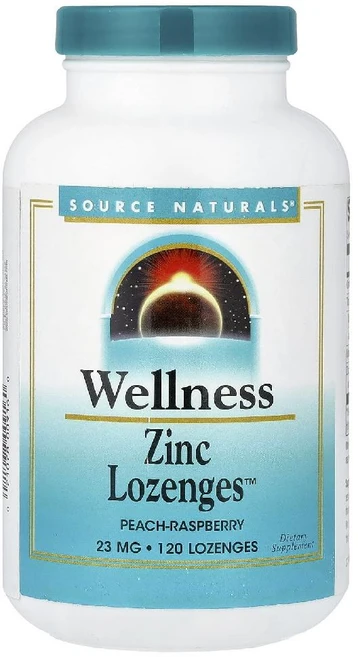 소스내추럴스 징크 아연 Wellness Zinc Lozenges 피치라즈베리 사탕 120정 - 쿠팡