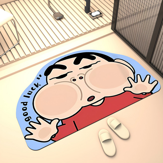 욕실 발매트 규조토 미끄럼 방지 속건 화장실발매트 주방 문어귀 매트 러블리걸, 레드보이6