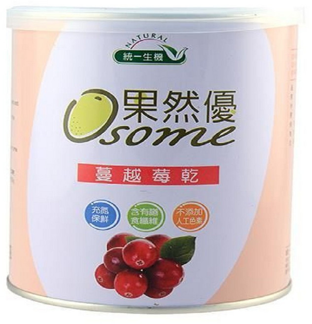 統一生機 果然優 蔓越莓乾, 360, 1罐