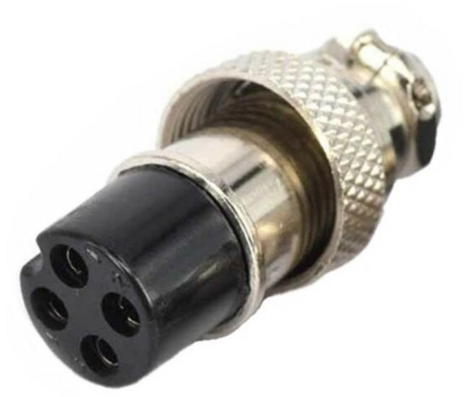 16mm 7핀(수) 항공잭 써큘러 잭 커넥터 항공단자 플러그 케이블, 5개