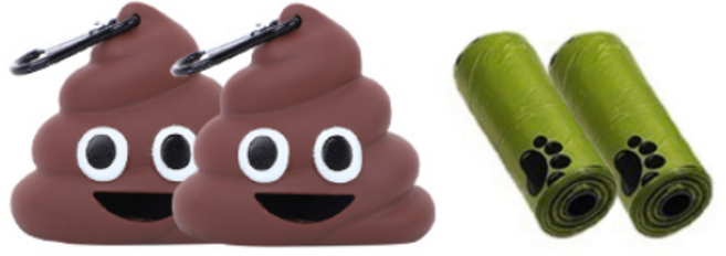 오월점빵 폭탄 창고정리 똥 디자인 휴대용 반려동물 풉백 배변봉투 + 케이스 2P 세트 리필봉투 똥츄 똥봉투 푸푸백 MA-P008-1, 2세트, 1개입, 브라운+봉투