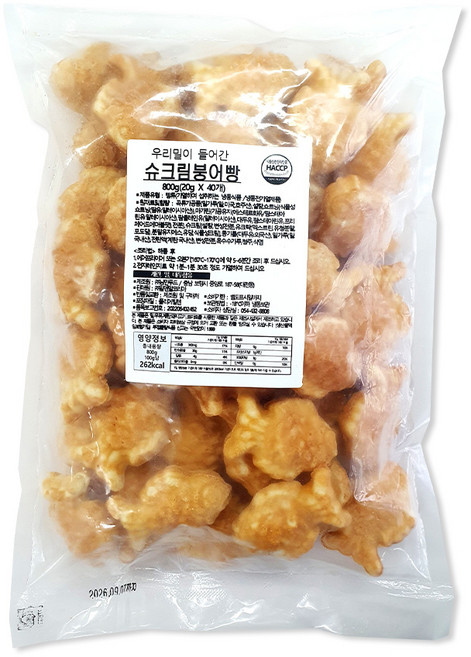 알앤알 미니 슈크림 붕어빵 800g, 5개